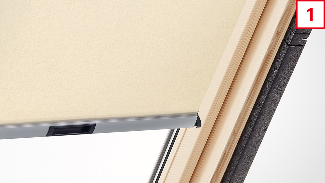 VELUX-Innenrollo RHL zum Einhängen für Fenstergröße C02/C04/C06/CK02/CK04/CK06