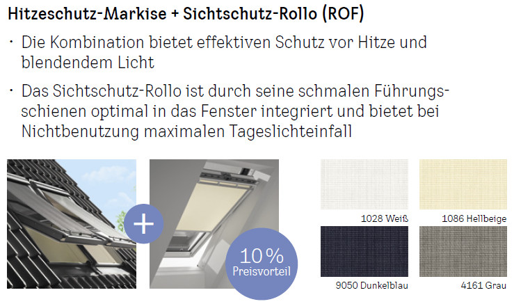 VELUX-Vorteils-Set Markise & Rollo für Größe C02